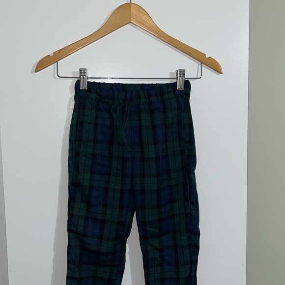 H&M Boys US 4T CA 3-4A Plaid Green/Blue Pants w Pockets x 2 front 1 back NWT $26 - Picture 2 of 14